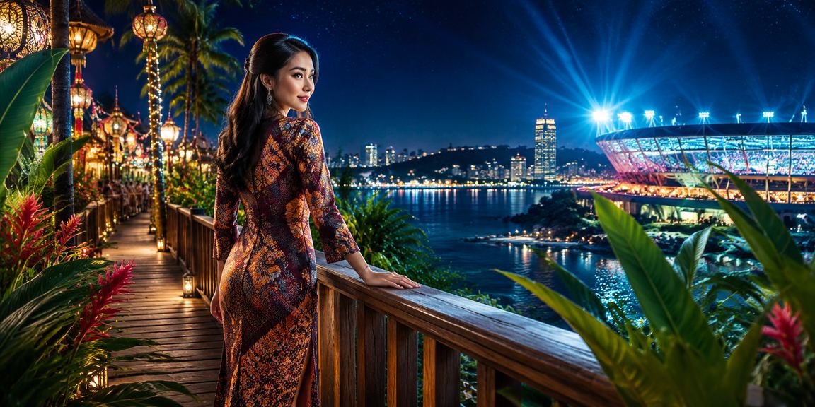 Pemain dari Sabah menikmati permainan baccarat dengan corak batik tempatan